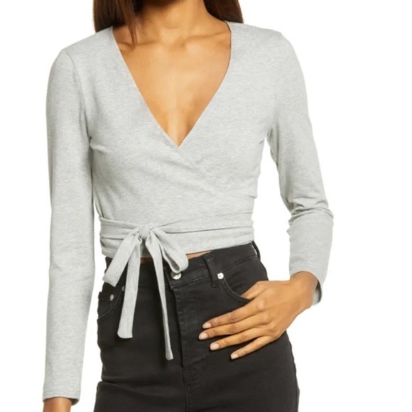 Reformation Tops - Reformation Catrina Long Sleeve Wrap Top